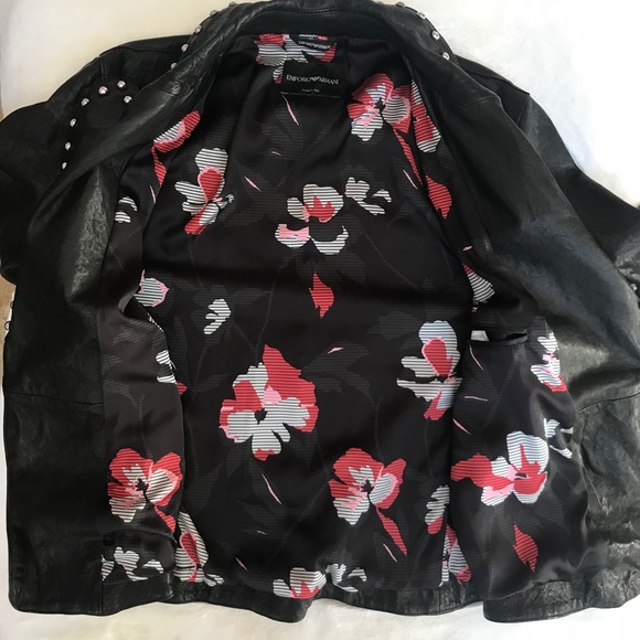 🖤 Emporio Armani Leather Jacket 🖤 - Picture 6 of 10